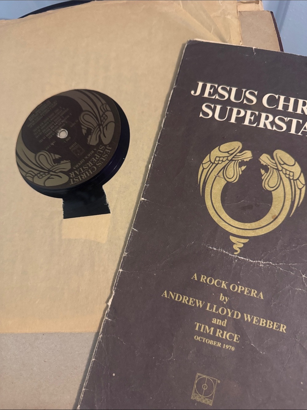 Jesus Christ Superstar Vinyl Album - Brown & Gold Cover